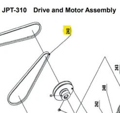 Nouvelles versions -Outil Soldes JET Courroie trapezoidale A770 mm pour rouleau d aliment