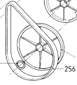 METABO - Courroie Plate Rep. 256 Pour HC 260 C 2,20 WNB